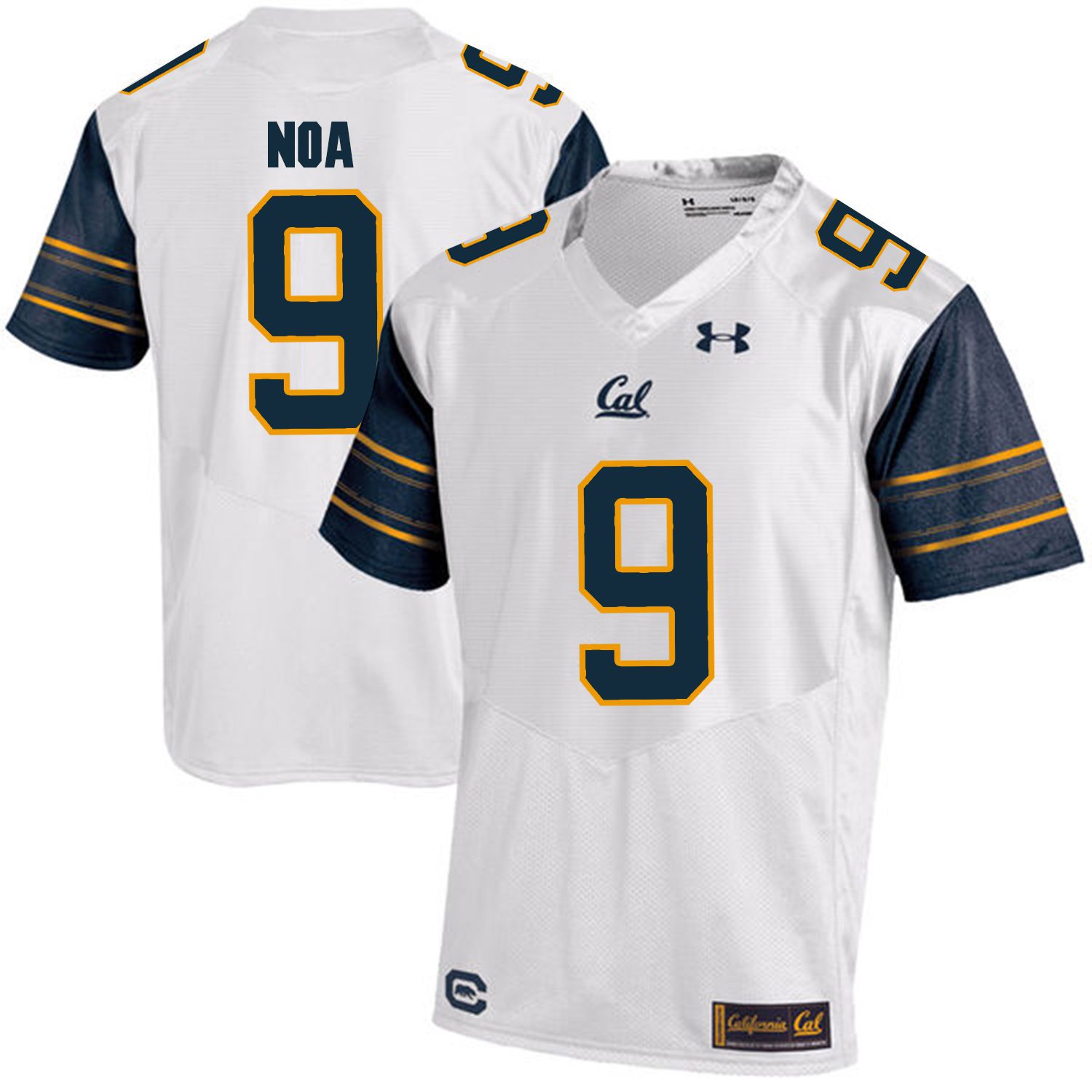 Men California Golden Bears #9 Kanawai Noa White Customized NCAA Jerseys1